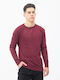 Men's Knit Neckline burgundy