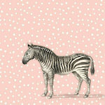 Party Napkins Bamboo Zebra 33x33cm 20τμχ Pink 33x33cm. 20pcs