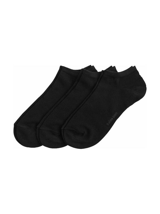 Björn Borg Ανδρικές Μονόχρωμες Κάλτσες Μαύρες 3Pack