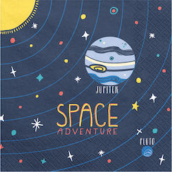 Space Party Χαρτοπετσέτες 33x33εκ. Μπλε 20τμχ