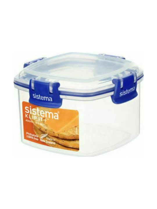 Sistema Klip It Plus Lunchbox Kunststoff Blau Geeignet für die Mikrowelle 400ml 1Stück