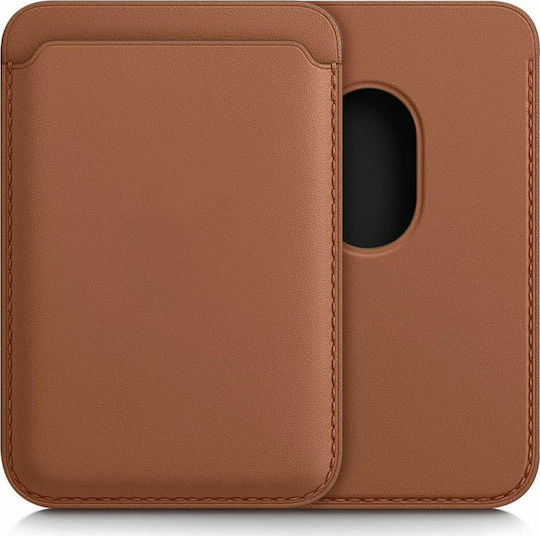 KWmobile MagSafe Kartenetui PU Leather in Braun Farbe