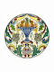 WM Collection NVenecia/Β Декоративен Поднос Кръгъл Керамично Многоцветен 1бр x
