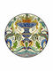 WM Collection NVenecia/D Platou Decorativ Rotundă Ceramică Multicoloră 1buc 32x32buc