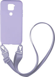 Sonique Carryhang Liquid Strap Umschlag Rückseite Silikon 0.5mm Flieder (Redmi Note 9)