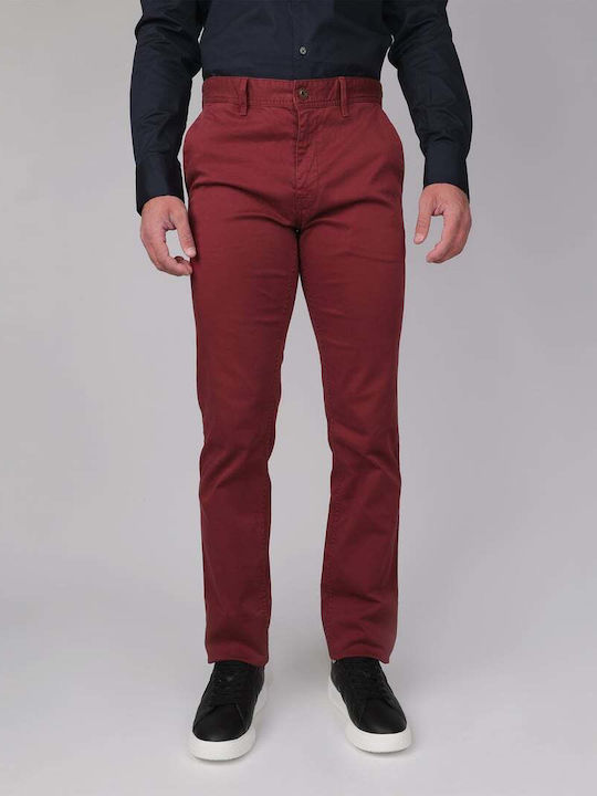 Hose Chino in Schlanker Passform Burgundisch