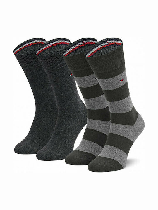 Tommy Hilfiger Ανδρικές Κάλτσες Γκρι 2Pack