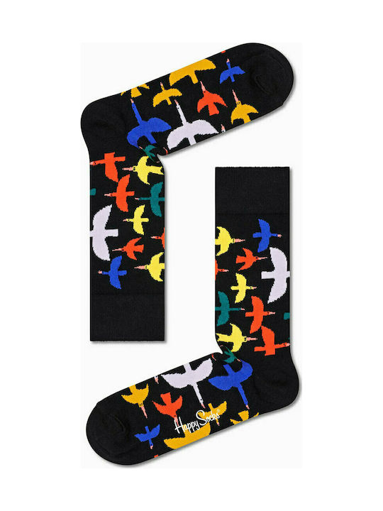 Happy Socks Γυναικείες Κάλτσες με Σχέδια Μαύρες