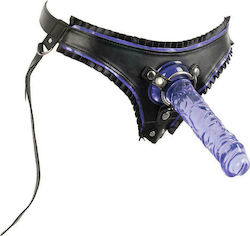 You2Toys Harness με Dildo 19.05cm σε Μωβ Χρώμα