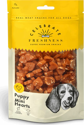 Celebrate Freshness Hearts Treat for Puppies Diet Grain Free with Chicken and Fish 100gr 84001