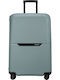 Samsonite Magnum Large Hard Ice Blue Suitcase With 4 Wheels Height 75cm