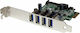 StarTech Κάρτα PCIe σε 4 θύρες USB 3.0