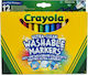 Crayola Ultra Washable Markers Μαρκαδόροι Ζωγραφικής Χονδροί, Πλενόμενοι Σετ 12 χρώματα