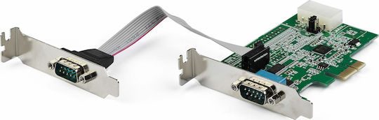 StarTech Κάρτα PCIe σε 2 θύρες RS232 DB9 Serial