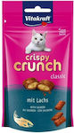 Vitakraft Crispy Crunch Λιχουδιές Σνακ Γάτας με Σολομό 60gr