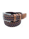 Legend Accessories Men's Knitted Leather Belt Multicolour