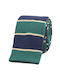 Cravată tricotată verde/albastru 5,5 cm.