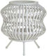 Inart Tabletop Wooden Lantern White 22x22x24cm
