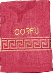 TnS Corfu Πετσέτα Θαλάσσης με Μαίανδρο σε Κόκκινο χρώμα 137x70cm