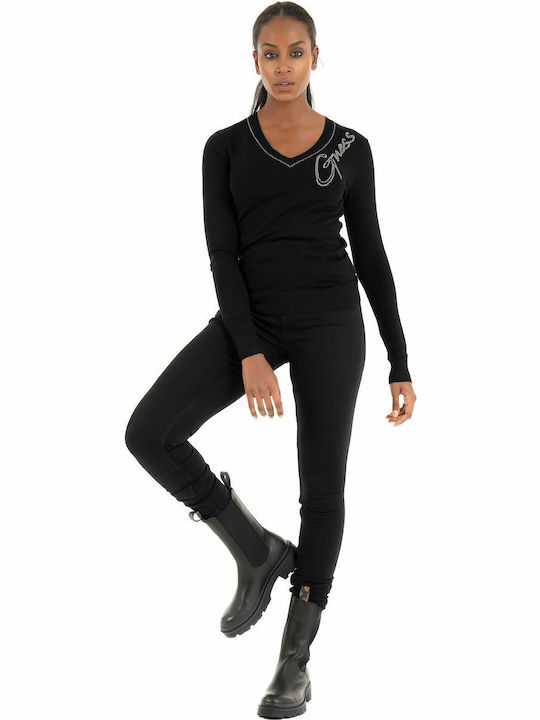 Ψηλόμεσο Γυναικείο Jean Παντελόνι σε Skinny Εφαρμογή Μαύρο