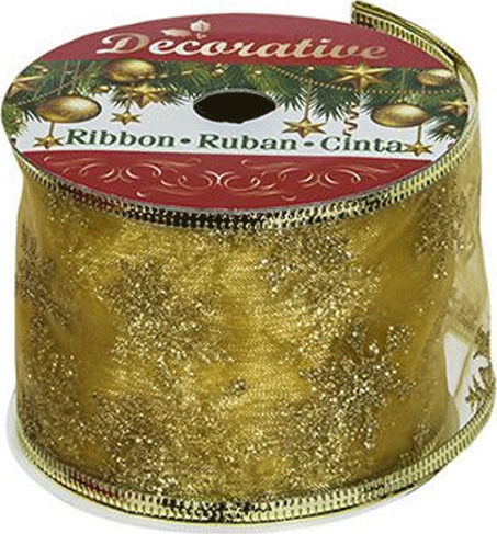 XMASfest Χριστουγεννιάτικη Лента Златист 550x6.3см 1бр с блясък