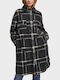 Γυναικείο Καρό Dark Grey Overshirt Oversized