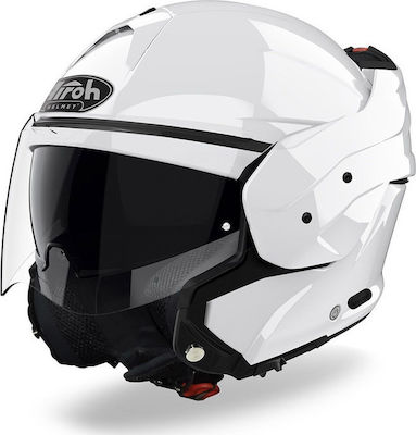 Airoh Mathisse White Gloss Motorradhelm Aufklappbar 1675gr AIR000KRA249