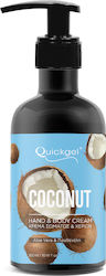 Quickgel Coconut Hidratantă Crema pentru Corp cu Aromă de Nucă de cocos 300ml