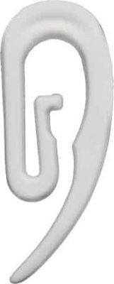 Hooks for curtains 50 pieces White