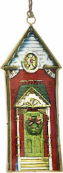 Στολίδι Σπιτάκι Μεταλλικό Κόκκινο 6.5x16cm