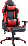 Zita Plus A6190 Καρέκλα Gaming Δερματίνης Μαύρο/Κόκκινο