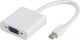 Vivanco Convertor mini DisplayPort masculin în VGA feminin Alb 1buc 45496
