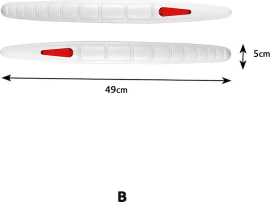 Autoline Protective Door Guards for Car Bumpers 49cm x 5cm 2pcs White