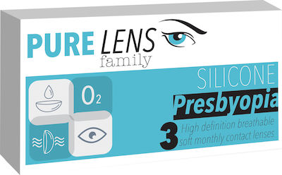 Pure Lens Silicone Presbyopia 3 Μηνιαίοι Πολυεστιακοί Φακοί Επαφής Σιλικόνης Υδρογέλης