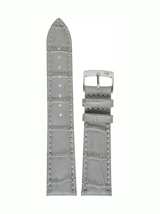 Morellato Bolle Alligat Lederriemen Gray 22mm