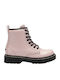 Doris Rosa Anatomisch Lederne Kinderstiefel mit Reißverschluss Rosa