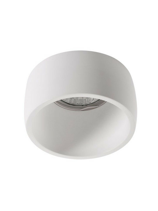 Spot Light Στρογγυλό Γύψινο Χωνευτό Σποτ με Ντουί GU10 Λευκό 1τμχ