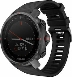 Polar Grit X Pro Αδιάβροχο Smartwatch με Παλμογράφο (Black)