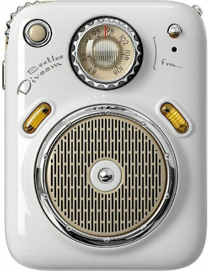 Divoom Beetles FM Bluetooth-Lautsprecher 10W mit Radio und Akkulaufzeit bis zu 5 Stunden Weiß