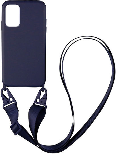Sonique Carryhang Liquid Strap Umschlag Rückseite Silikon 0.5mm mit Band Dark Blue (Redmi Note 10 / 10s / Poco M5s)