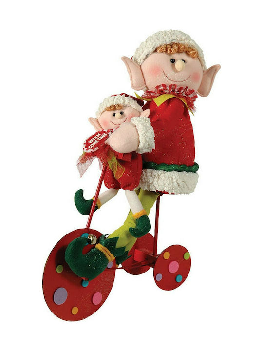 Lianos Weihnachtliche Stoff Figur Elf Rot Höhe 55cm Lutrino