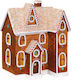 Lianos Christmas Decorative House Brown Biscuit House 52x39x32cm.