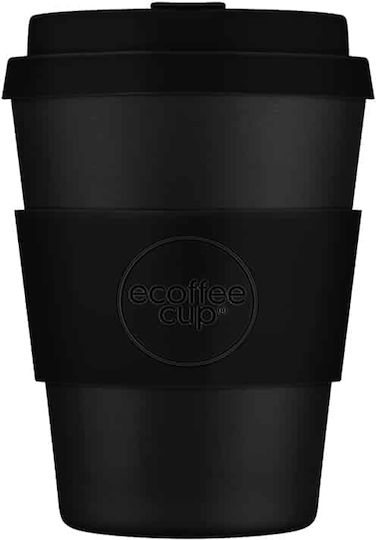 Ecoffee Cup Kerr & Napier Κούπα Μπαμπού με Καπάκι Μαύρη 350ml
