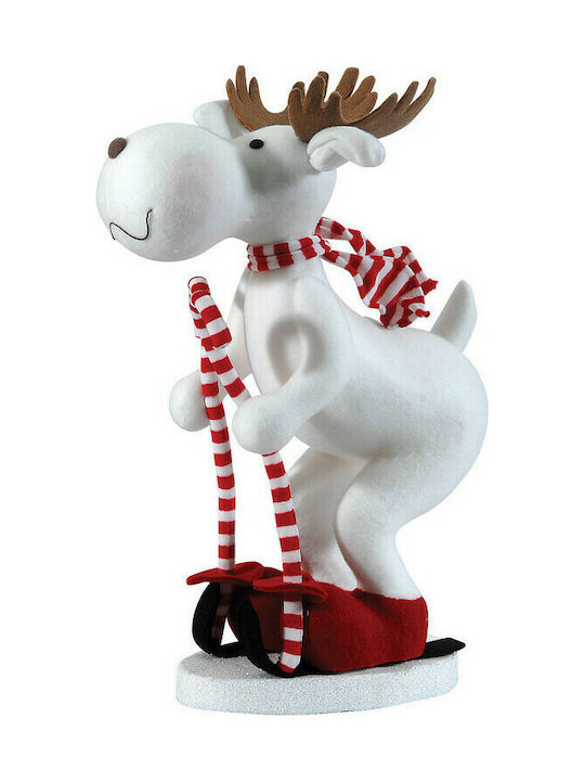 Lianos Christmas Figure Reindeer White Height 58cm Flooring