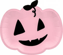 PartyDeco Halloween pumpkin Plate for Party Halloween 6pcs