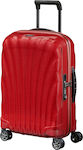 Samsonite C-Lite Cabin Travel Suitcase Hard Red with 4 Wheels Height 55cm