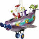 Hanging Ornament Airplane Metallic Purple 16x20cm