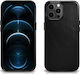 iCarer Oil Wax Back Cover Piele Negru (iPhone 1...