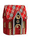 Lianos Christmas Decorative House Red 35x27x20cm.