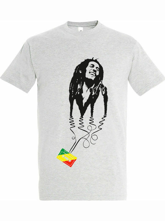 T-shirt unisex "Reggae Musik, Bob Marley", Asche